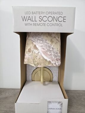 Karma Home LED Wall Sconce Remote Control Peacock Shade Viral TikTok New